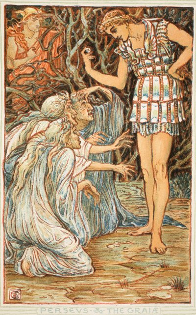 Perseus en de Graia, illustratie uit 